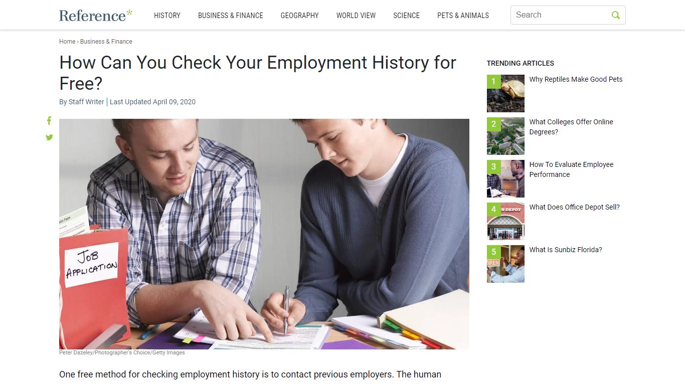 How Can You Check Your Employment History for Free? - Reference.com